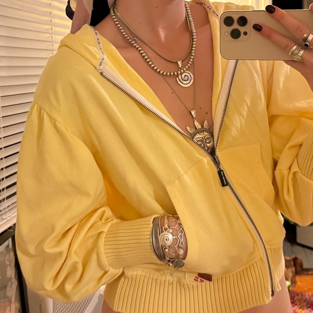 Yellow Peace Love Hoodie